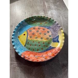 Vintage Italica hand painted fish plate
